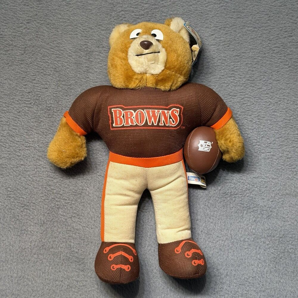 Vintage 1992 Good Stuff Cleveland Browns Football Player Bear Plush 12in NFL NWT